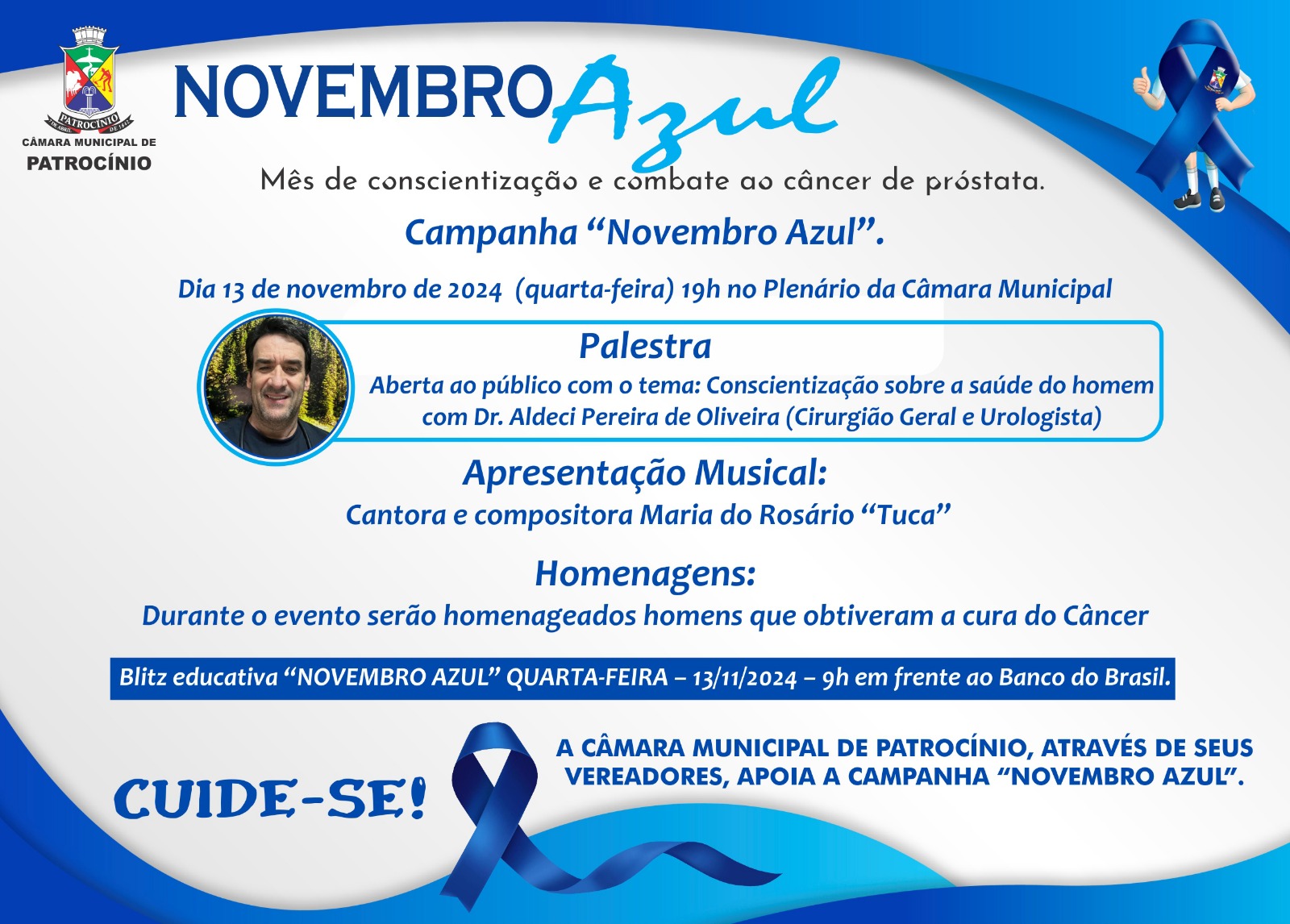 CÂMARA MUNICIPAL REALIZA EVENTOS ALUSIVOS AO "NOVEMBRO AZUL"