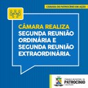 CÂMARA REALIZA 2ª REUNIÃO ORDINÁRIA E EM SEGUIDA, A 2ª  EXTRAORDINÁRIA 